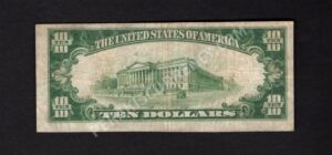 1801-1 Tioga, Pennsylvania $10 1929 Nationals Back