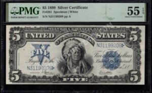 Silver Cert. 281 1899 $5 typenote Front