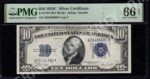 FR 1704 $10 Silver Certificates 