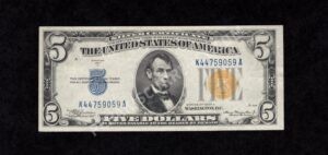 FR 2307 1934A $5 North Africa Front