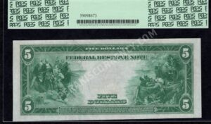 FRN 833A 1914 $5 typenote Back