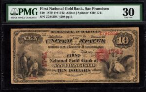 1142 San Francisco, California $10 1870 Nationals Front