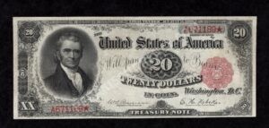 Treasury Notes 374 1890 $20 typenote Front