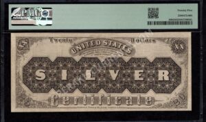 Silver Cert. 309 1880 $20 typenote Back