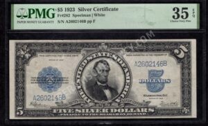 Silver Cert. 282 1923 $5 typenote Front