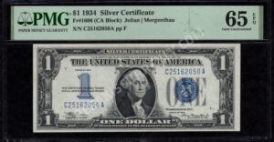 FR 1606 1934 $1 Silver Certificates Front