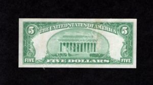 1800-1 Yazoo City, Mississippi $5 1929 Nationals Back