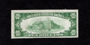 1801-2 Green Lane , Pennsylvania $10 1929II Nationals Back