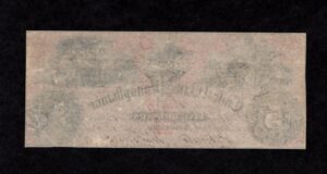 Hollidaysburg Pennsylvania $5 1838 Obsolete Back