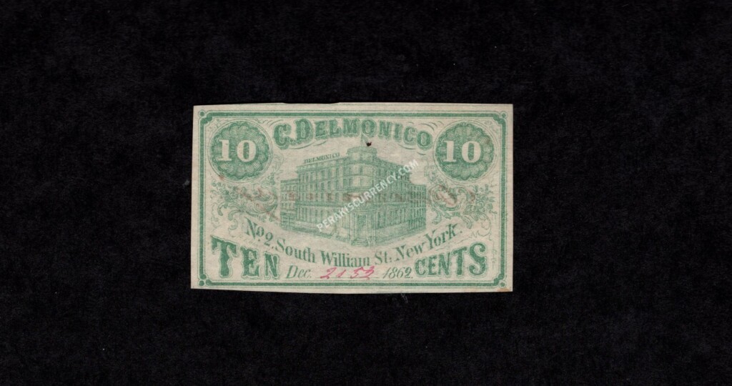 New York New York $0.10 1862 Obsolete Front