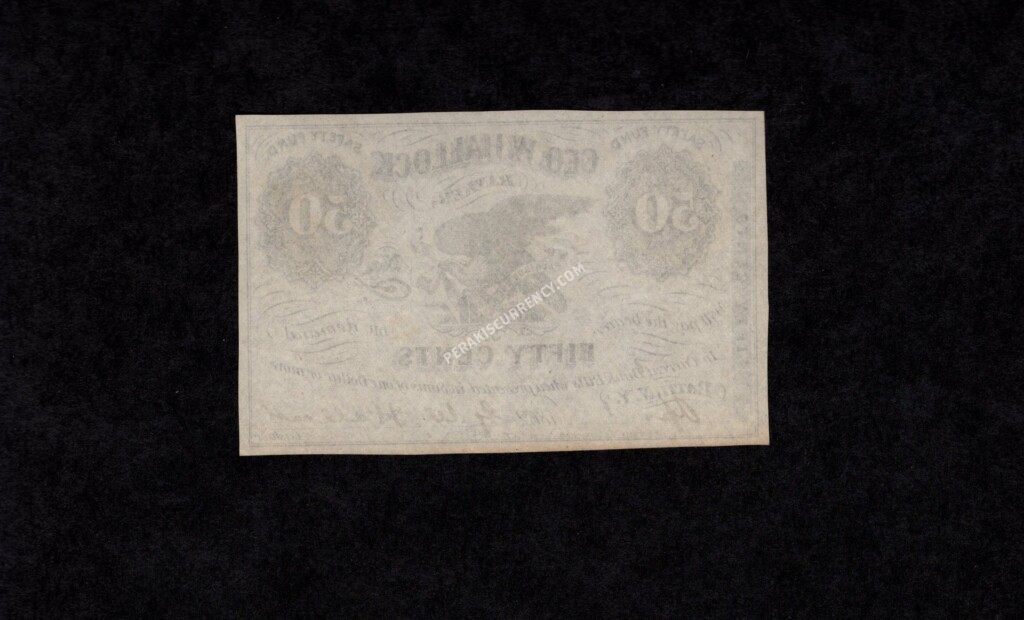Bath New York $0.50 1862 Obsolete Back
