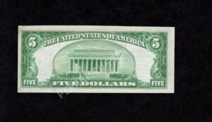 1800-2 Souderton, Pennsylvania $5 1929II Nationals Back