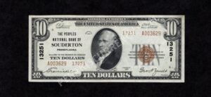1801-2 Souderton, Pennsylvania $10 1929II Nationals Front