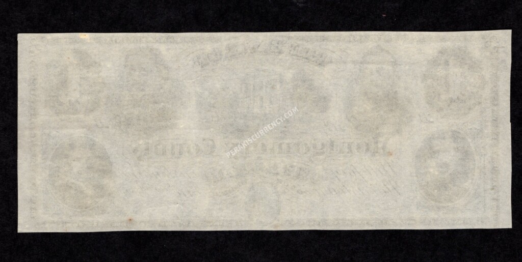 Norristown Pennsylvania $1 1865 Obsolete Back