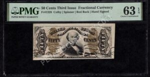 FR 1328 $0.50 3rd Issue fractionals Front