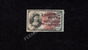 FR 1261 $0.10 4th Issue fractionals Front