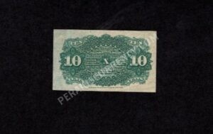FR 1261 $0.10 4th Issue fractionals Back