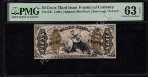 FR 1347 $0.50 3rd Issue fractionals Front