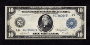 FRN 909 1914 $10 typenote Front