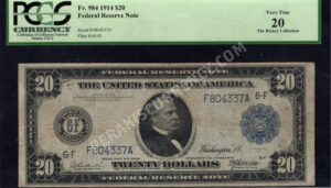 FRN 984 1914 $20 typenote Front