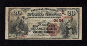 496 Pottstown, Pennsylvania $20 1882BB Nationals Front