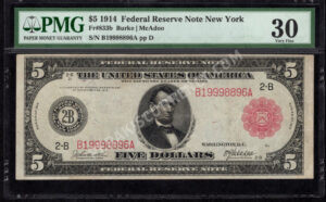 FRN 833b 1914 $5 typenote Front