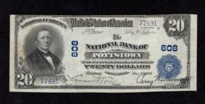 650 Pottstown, Pennsylvania $20 1902 Nationals Front