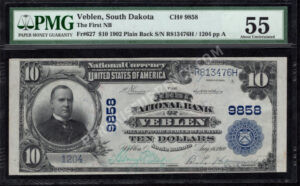 627 Veblen, South Dakota $10 1902 Nationals Front