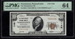 1801-1 Norristown, Pennsylvania $10 1929 Nationals Front