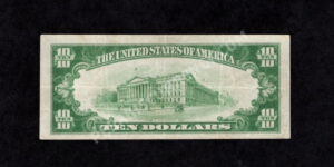 1801-2 Smethport, Pennsylvania $10 1929II Nationals Back