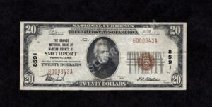 1802-1 Smethport, Pennsylvania $20 1929 Nationals Front