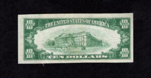 1801-2 Royersford, Pennsylvania $10 1929II Nationals Back