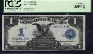 Silver Cert. 233 1899 $1 typenote Front