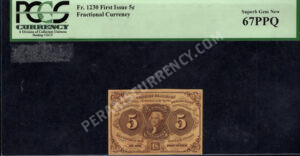 FR 1230 $0.05 1st Issue fractionals Front