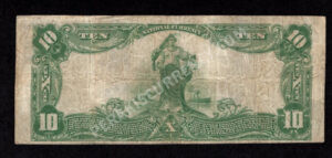 624 Ringtown, Pennsylvania $10 1902 Nationals Back