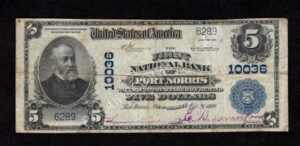 601 Port Norris, New Jersey $5 1902 Nationals Front