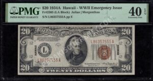 FR 2305 1934A $20 Hawaii Front