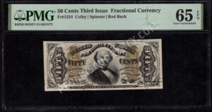 FR 1324 $0.50 3rd Issue fractionals Front