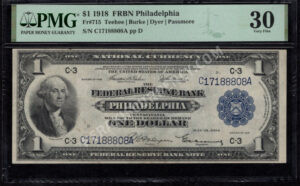 FRBN 715 1918 $1 typenote Front