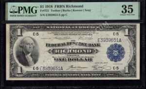 FRBN 721 1918 $1 typenote Front