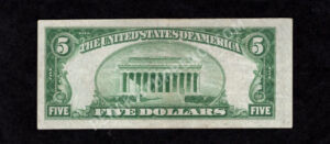 1800-1 Chester, Pennsylvania $5 1929 Nationals Back
