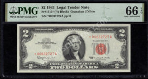 FR 1513* 1963 $2 Legal Tender Notes Front