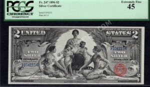 Silver Cert. 247 1896 $2 typenote Front