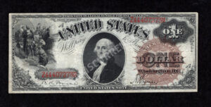 Legal Tender 30 1880 $1 typenote Front