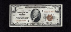 FR 1860-E 1929 $10 FRBN Front