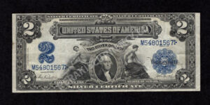 Silver Cert. 255 1899 $2 typenote Front