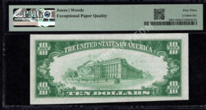 1801-1 Shenandoah, Pennsylvania $10 1929 Nationals Back