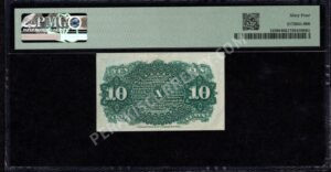 FR 1259 $0.10 4th Issue fractionals Back
