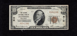 1801-1 Paterson, New Jersey $10 1929 Nationals Front