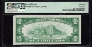 1801-1 Bristol, Pennsylvania $10 1929 Nationals Back